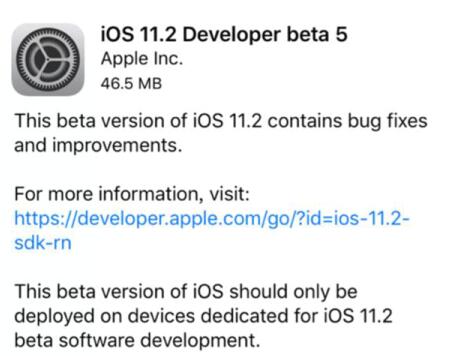 ios11.2.5beta2固件正式版下载