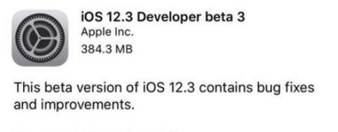 iOS 12.3 beta3好不好用