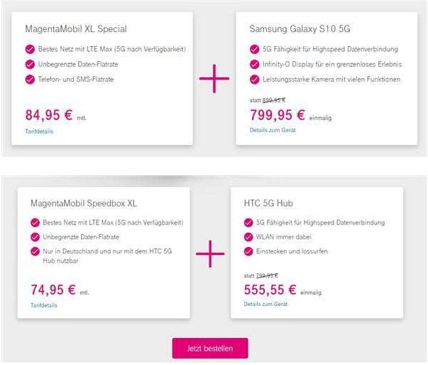 德国公布5G资费 每月无限量套餐658元