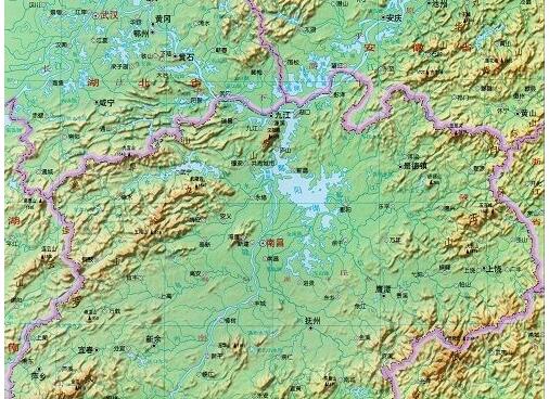 江西省地形图电子版高清版