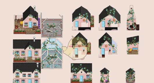 星露谷物语绚丽的粉红房屋mod