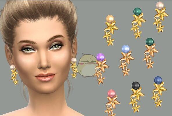 模拟人生4珍珠海星耳环mod