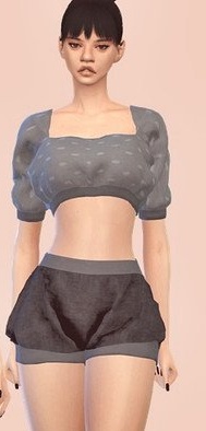 《模拟人生4》女士时尚休闲露脐装MOD