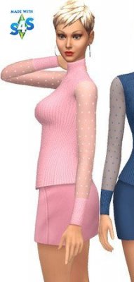 《模拟人生4》女性薄纱毛衣MOD